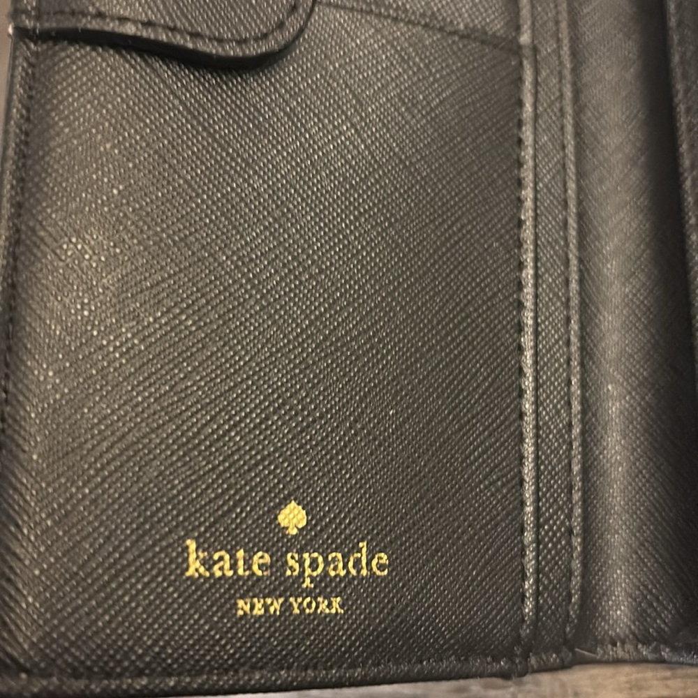 [Kate Spade] Stacy Laurel Way Soft Porcelain Colorblock Black & Pale Pink Wallet - Picture 10 of 15
